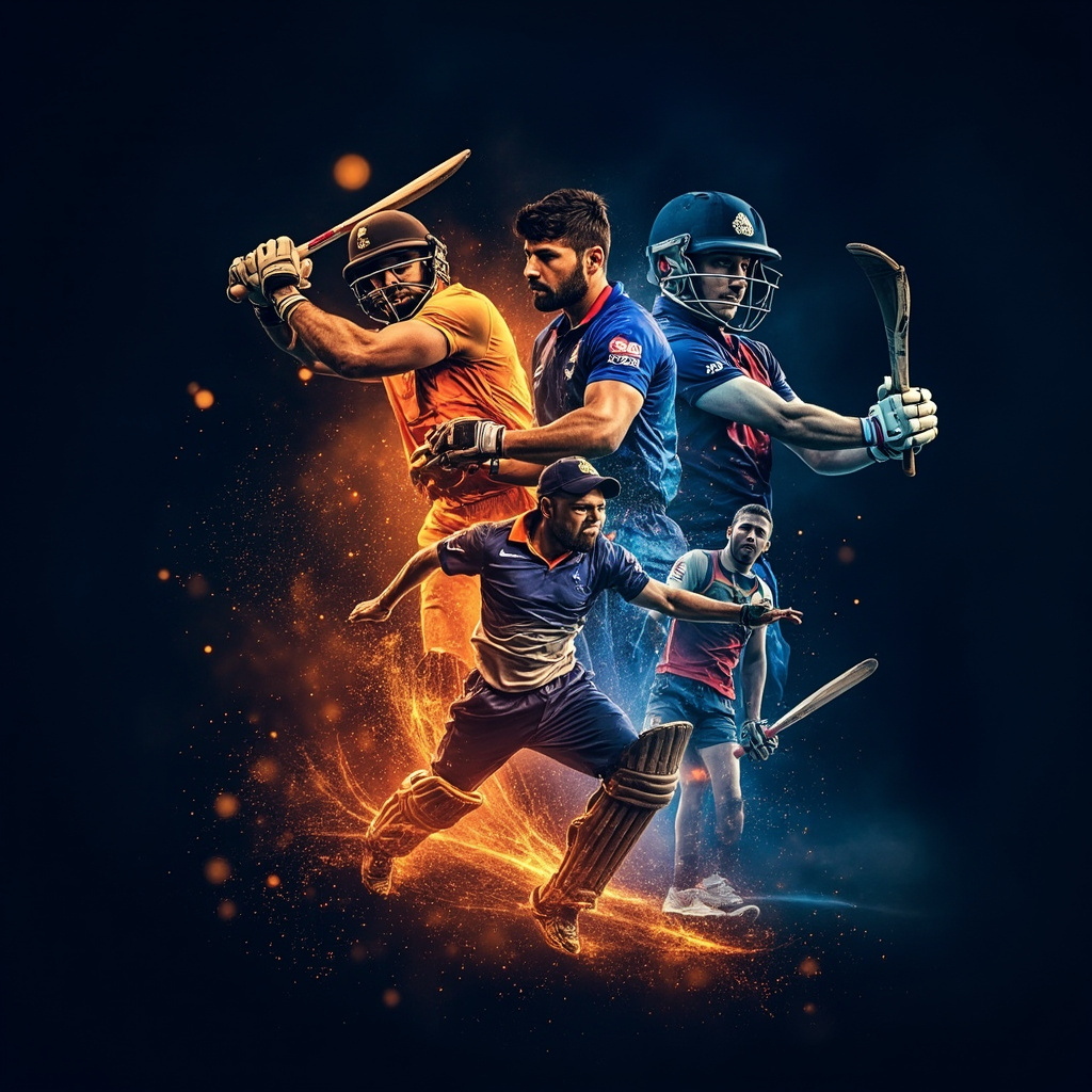 Indian multi-sport fantasy dashboard showing cricket kabaddi football combined
