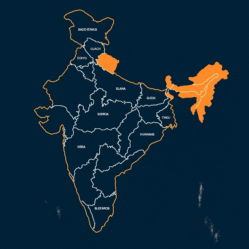 Indian state map showing fantasy sports eligibility